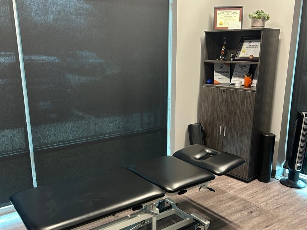 Interior photo of treatment room at Airrosti Alliance