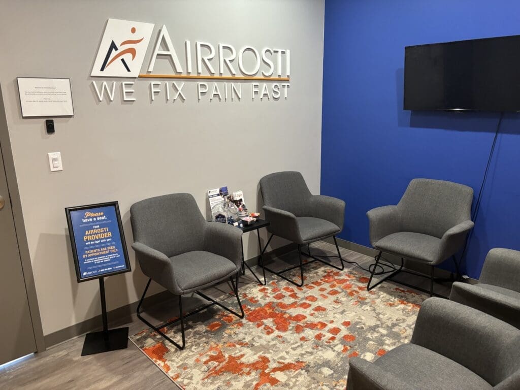 The lobby at Airrosti Burleson