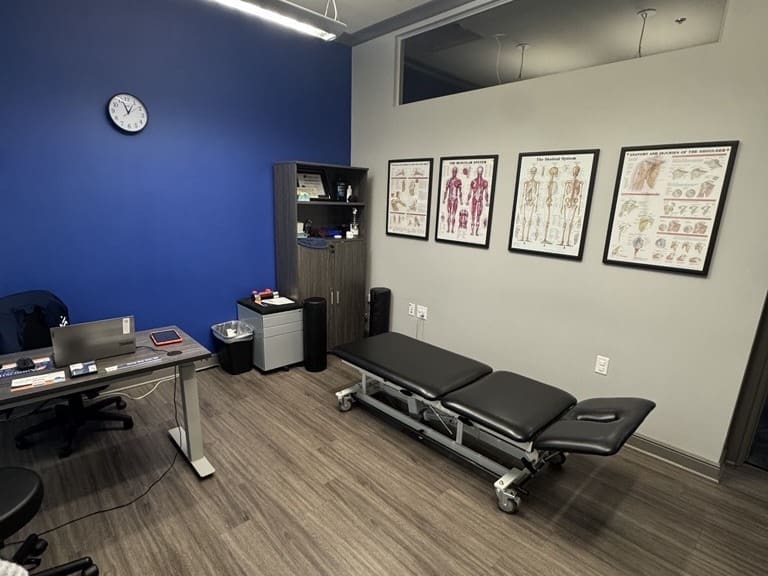 Treatment room at Airrosti Las Colinas