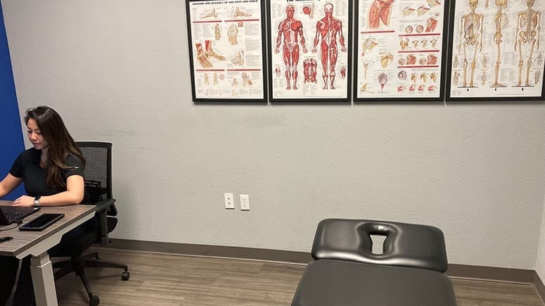 The treatment room at Airrosti Leander
