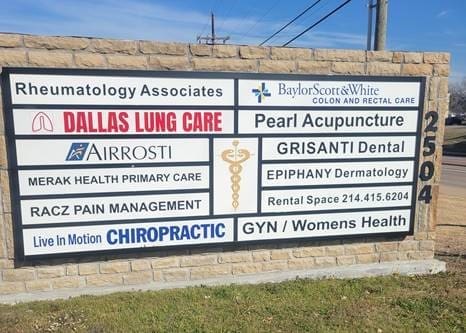 Exterior marquis at Airrosti Rockwall