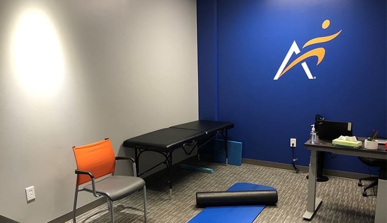 The physical treatment room at Airrosti Sienna where patients will learn their personalized care routines.