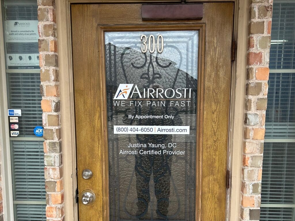 Exterior door at Airrosti West Fort Worth