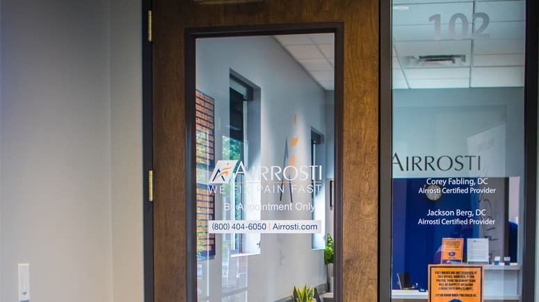 The suite entrance at Airrosti Westover Hills