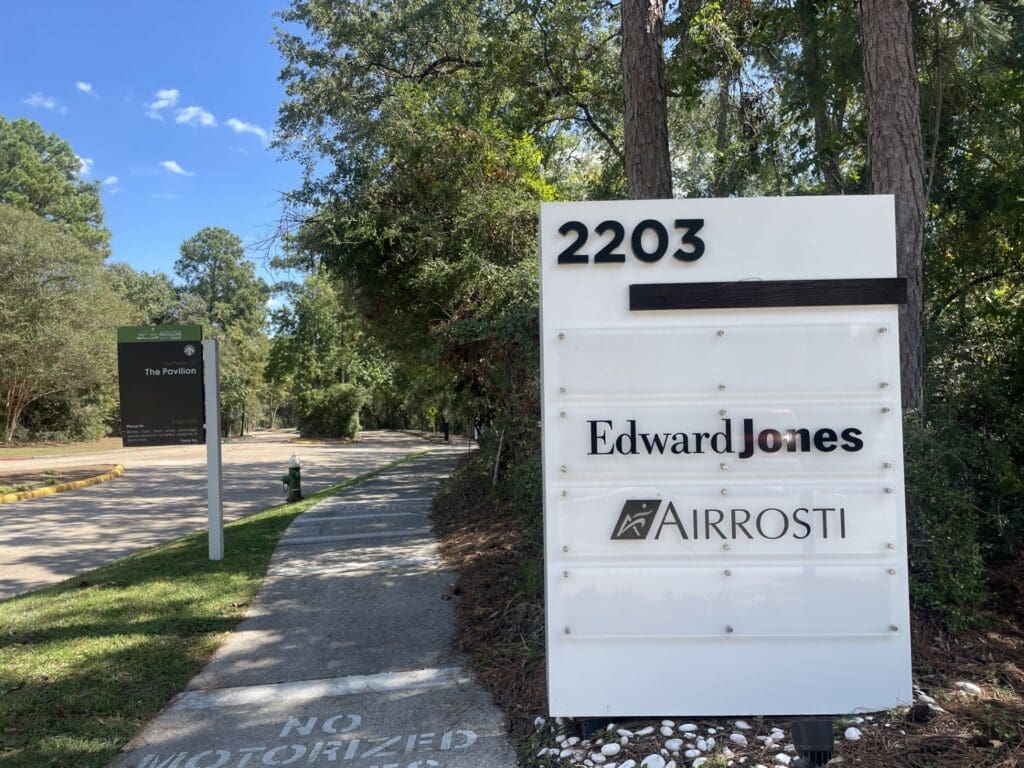 Exterior marquis at Airrosti The Woodlands