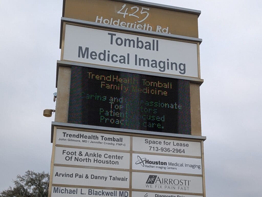 Exterior Marquis at Airrosti Tomball