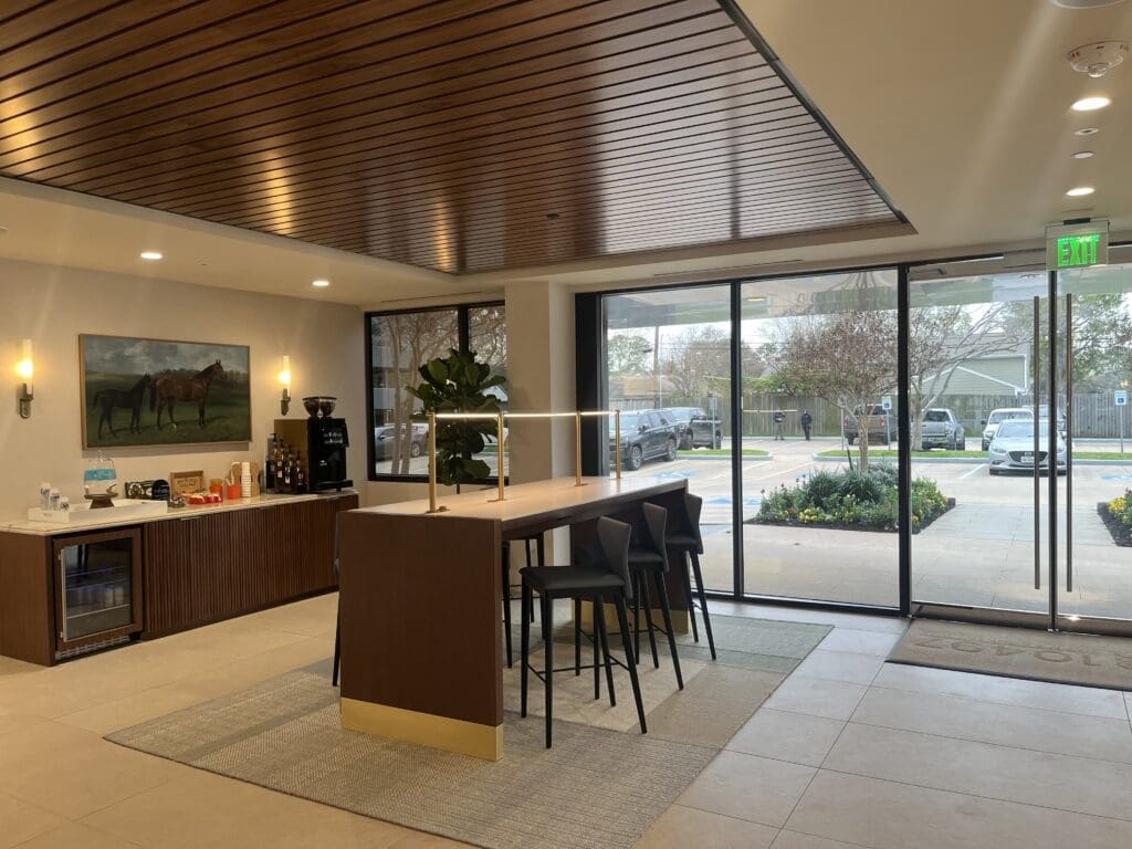 Coffee bar in the building at Airrosti Memorial City