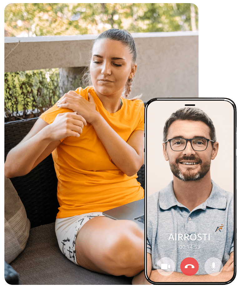 Patient talking to Airrosti Provider through VIP Chat